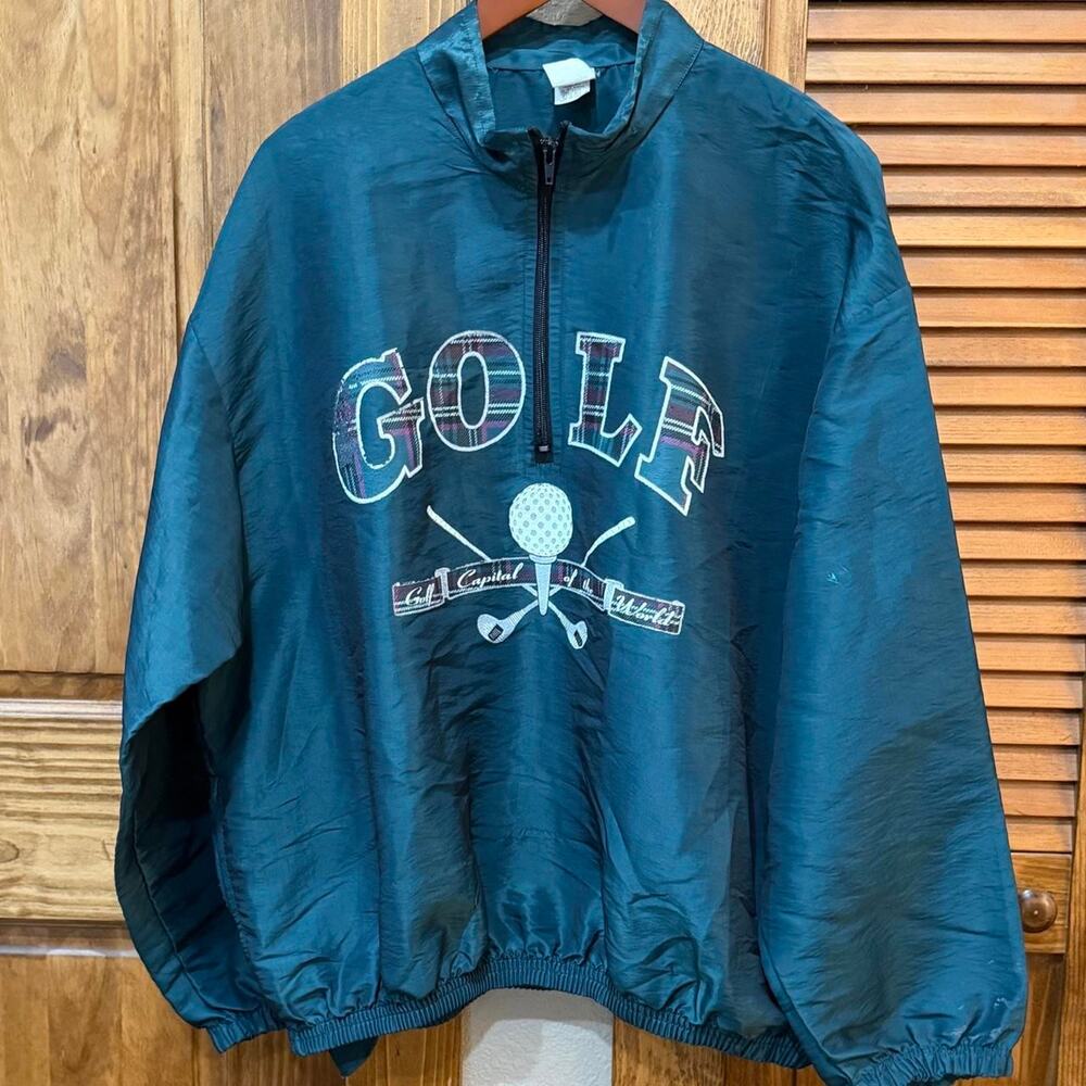 90s golf windbreaker jacket